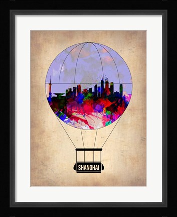Framed Shanghai Air Balloon Print