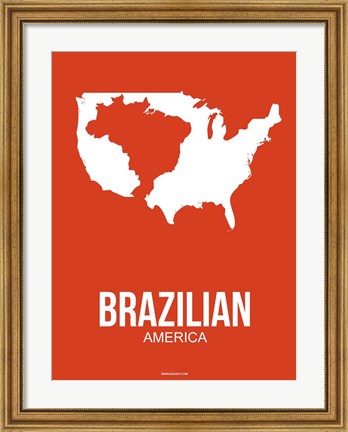 Framed Brazilian America 1 Print