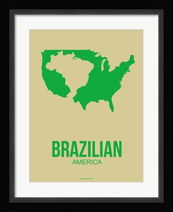 Framed Brazilian America 3 Print