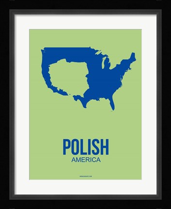 Framed Polish America 3 Print