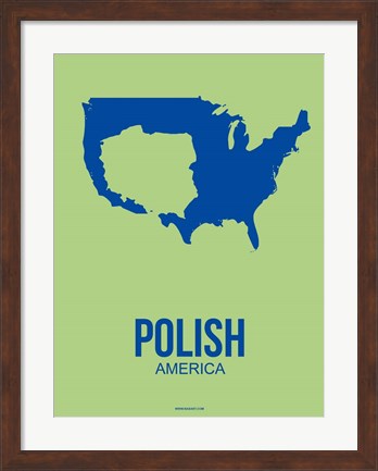 Framed Polish America 3 Print