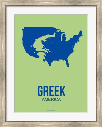 Framed Greek America 2 Print