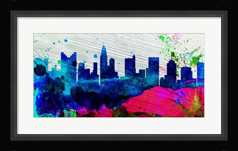 Framed Columbus City Skyline Print