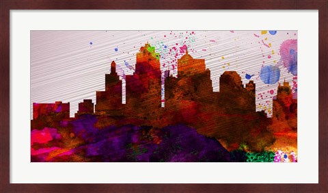 Framed Kansas City Skyline Print