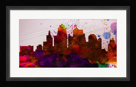 Framed Kansas City Skyline Print