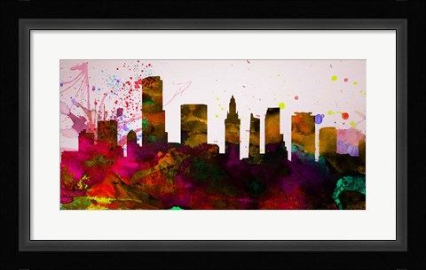 Framed Miami City Skyline Print