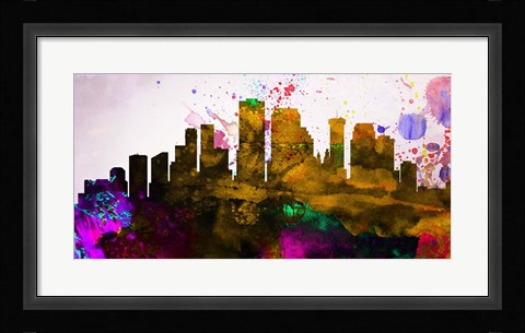 Framed New Orleans City Skyline Print