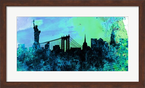 Framed New York City Skyline Print