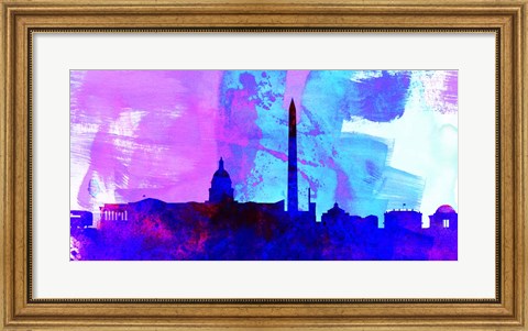 Framed Washington DC City Skyline Print