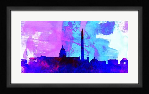 Framed Washington DC City Skyline Print