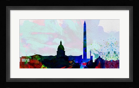 Framed Washington DC City Skyline 2 Print