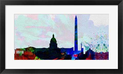 Framed Washington DC City Skyline 2 Print