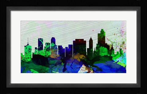 Framed Tulsa City Skyline Print