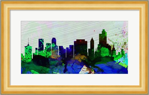 Framed Tulsa City Skyline Print