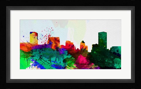 Framed Baltimore City Skyline Print