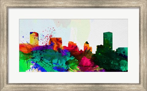 Framed Baltimore City Skyline Print