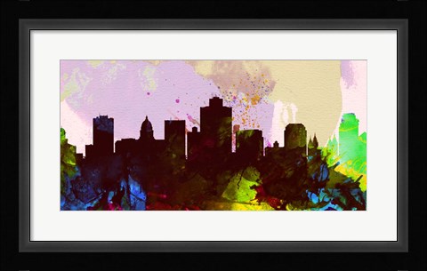 Framed Salt Lake City Skyline Print
