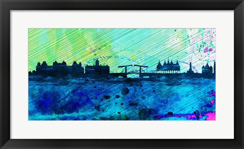 Framed Amsterdam City Skyline Print
