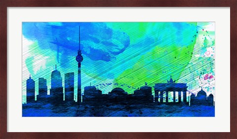 Framed Berlin City Skyline Print