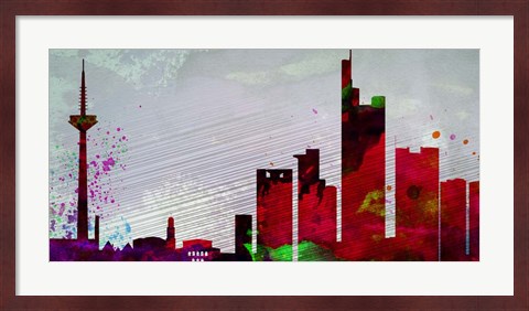 Framed Frankfurt City Skyline Print
