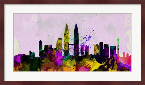 Framed Kuala Lumpur City Skyline Print