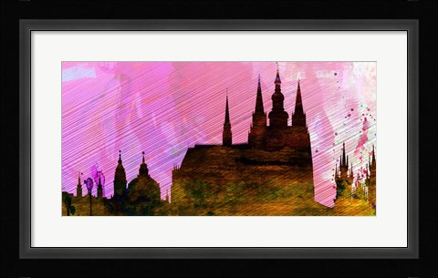 Framed Prague City Skyline Print