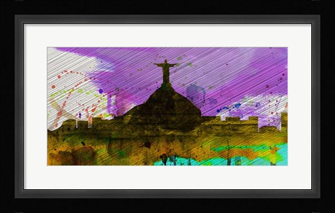 Framed Rio City Skyline Print