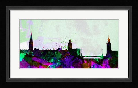 Framed Stockholm City Skyline Print
