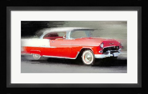 Framed 1955 Chevrolet Bel Air Coupe Print
