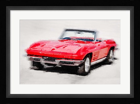 Framed 1964 Corvette Stingray Print