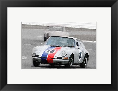 Framed Porsche 911 Race in Monterey Print