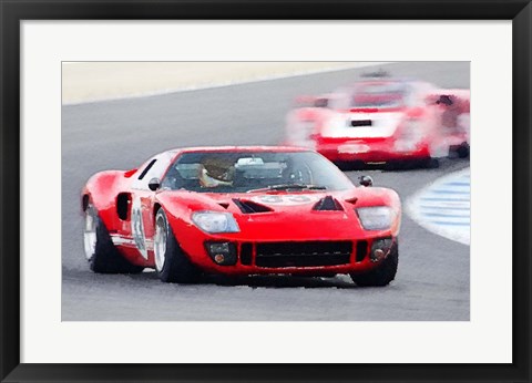 Framed Ford GT40 Race in Monterey Print