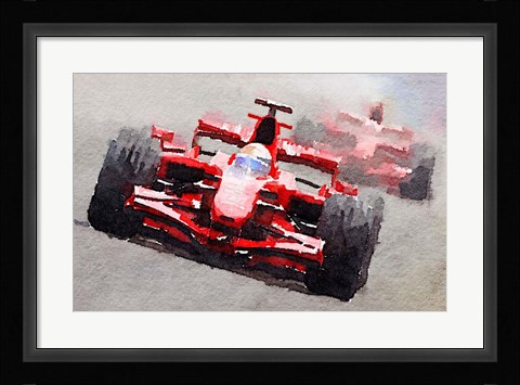 Framed Ferrari F1 Race Print