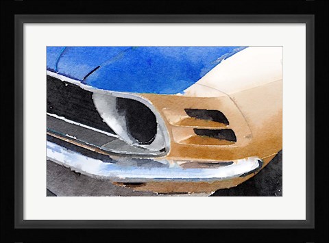 Framed Ford Mustang Front Detail Print