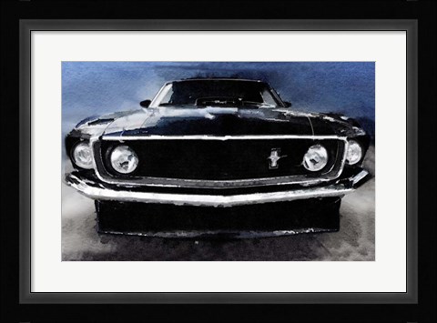 Framed 1968 Ford Mustang Shelby Front Print