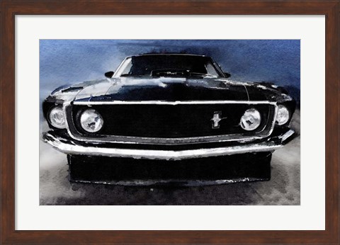 Framed 1968 Ford Mustang Shelby Front Print