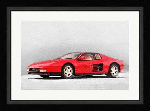 Framed 1983 Ferrari 512 Testarossa Print