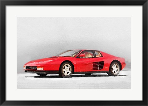Framed 1983 Ferrari 512 Testarossa Print