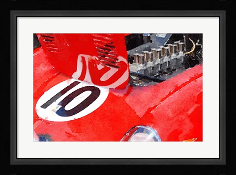Framed 1962 Ferrari 250 GTO Engine Print