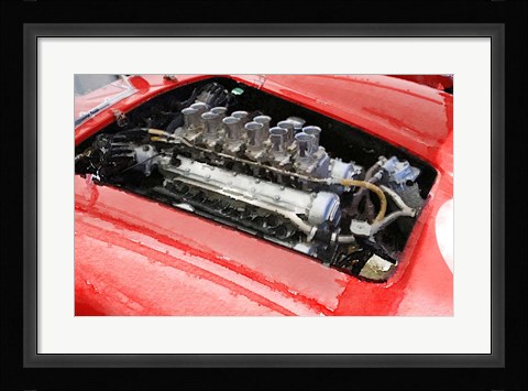 Framed Ferrari 250 GTO Engine Print
