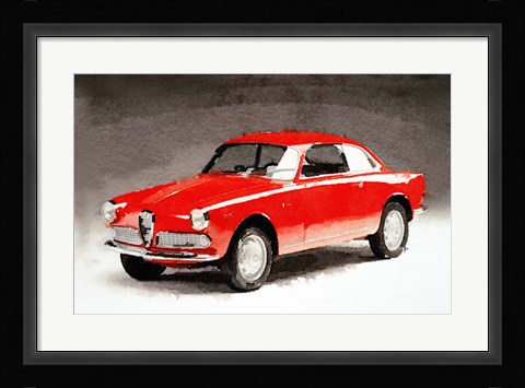 Framed 1958 Alfa Romeo Giulietta Sprint Print