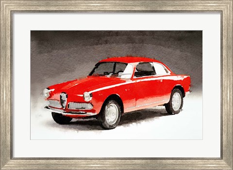 Framed 1958 Alfa Romeo Giulietta Sprint Print
