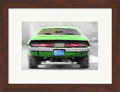 Framed Dodge Challenger Rear Print