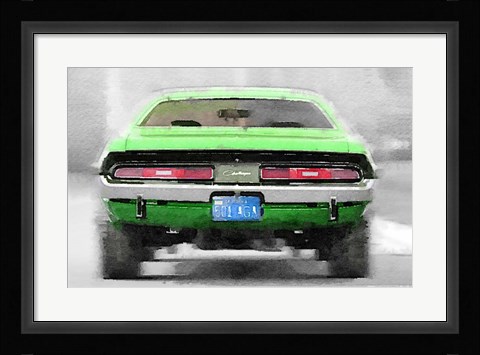 Framed Dodge Challenger Rear Print