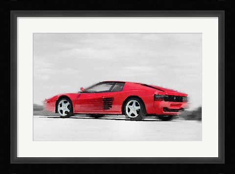 Framed Ferrari 512 TR Testarossa Print