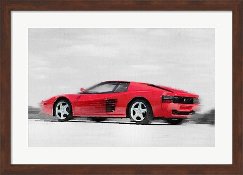 Framed Ferrari 512 TR Testarossa Print