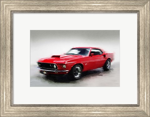 Framed 1969 Ford Mustang Print