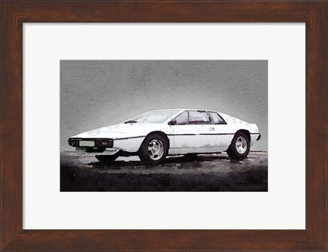 Framed 1976 Lotus Esprit Coupe Print