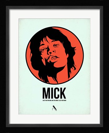 Framed Mick 2 Print