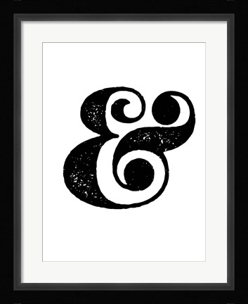 Framed Ampersand White Print